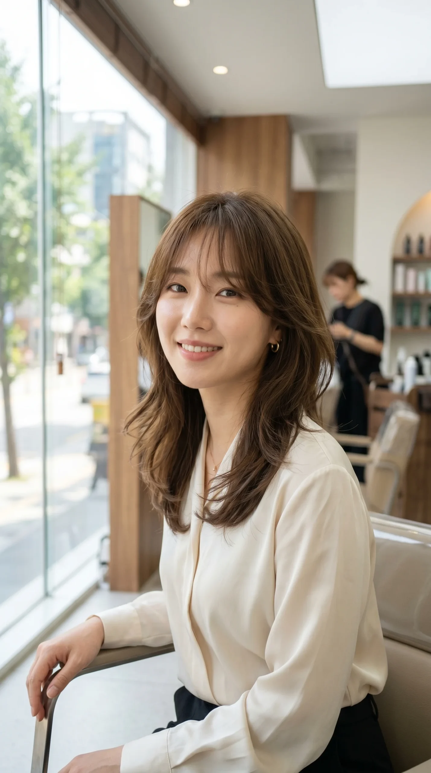 Soft Korean hush cut hairstyle