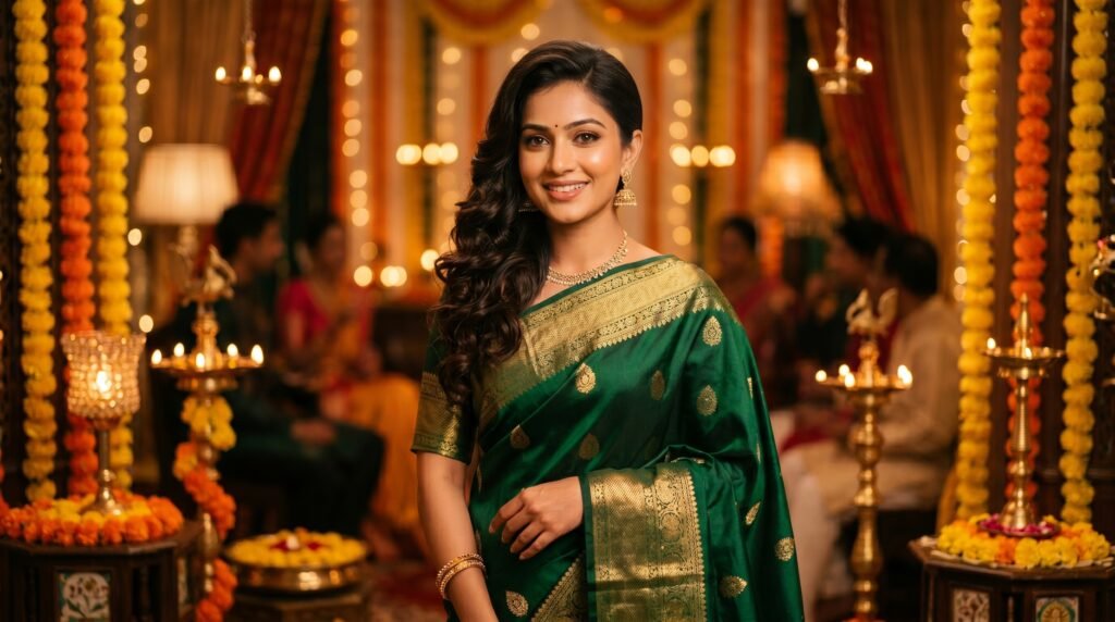 23 Elegant One Side Hairstyle for Saree Ideas for a Graceful Style 
